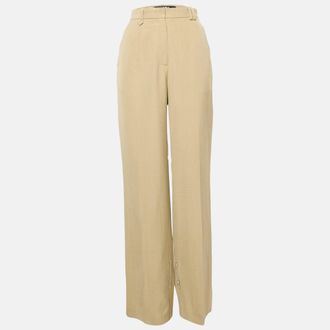 Jacquemus Beige Silk Blend High Rise Le Papier Trousers