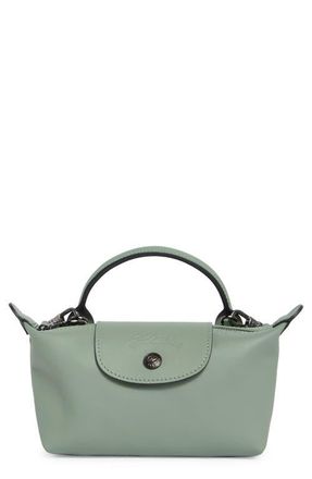 Longchamp Extra Small Le Pliage Xtra Leather Clutch in Tundra at Nordstrom