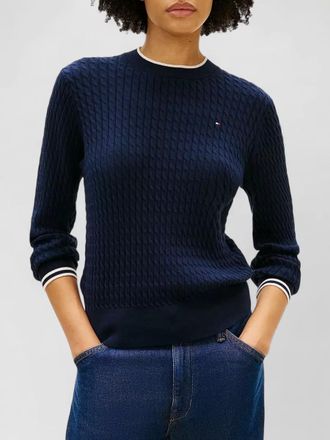 Tommy Hilfiger cable-knit cotton jumper