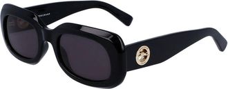 Longchamp Zwarte Ge&iuml;njecteerde Zonnebril