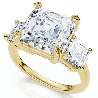 Pompeii3 Certified 6Ct Asscher Cut Diamond Engagement Ring 14k Gold Lab Grown