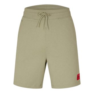 HUGO BOSS Hugo Heren Fleece Sweat Shorts (Donkergroen)