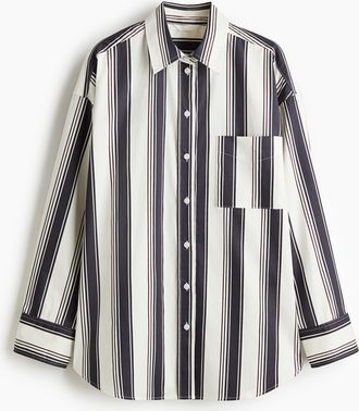 H&M Hemdbluse aus Popeline - White