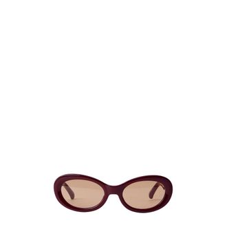 Dries Van Noten Sunglasses, female, Red, Size: ONE SIZE Oval Sunglasses