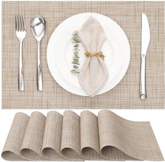 OEM Dailygoods, Lavables, Resistentes Al Calor, Antideslizantes, Redondos, Sint&eacute;ticos, Se Pueden Cortar A Medida, Mantel De Mesa