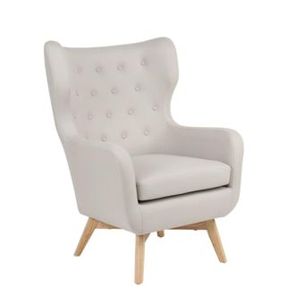 Muemue Sill&oacute;n orejero beige 101x75x85cm