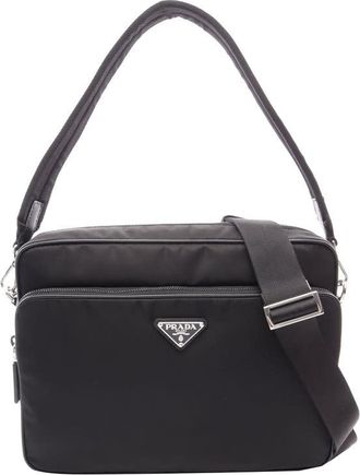 Prada Pre-owned Prada Saffiano Trimmed Tessuto Satchel Ladies 0VTN1AQXGZN4MXUU