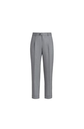 Brunello Cucinelli Hopsack trousers in Grey at Nordstrom, Size 60 It