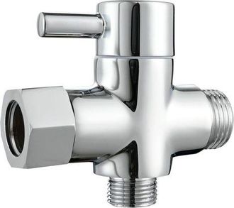 OEM V&aacute;lvula De Inodoro De Lat&oacute;n De 3 V&iacute;as Con Desviador De Ducha De 3/8, Acabado Cromado Zvd