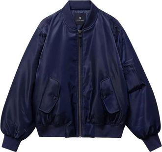Anine Bing Bomber Jackets, female, Blue, M, Leon Bomber