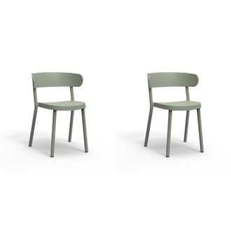 Resol Set 2 Sillas Interior, Exterior Gris Verdoso Casino Resol