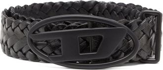 Diesel Black Belt With Logo Buckle