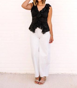Free People Blythe V-Neck Vest In Black