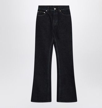 Burberry Womens Dark Blue Flared Jeans - Black Cotton - Size 28 (Waist)