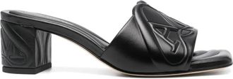 Alexander McQueen Zwarte Sandaal Wiead 1000 - Dames - Muiltjes - Zwart - 36 EU - Schoenen