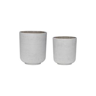 Hübsch Flowerpot Among - Grey - Polyresin