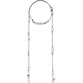 Ramy Brook Riya Wrap Necklace in Pearl at Nordstrom, Size No Size