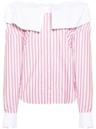 Viktor & Rolf Camicia con spalle scoperte Couture - Rosso
