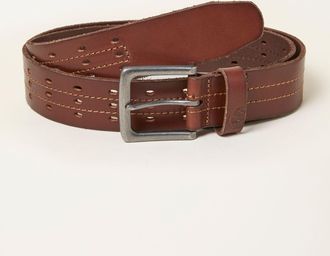 Fat Face FatFace Chestnut Brown Leather Punch Out Belt