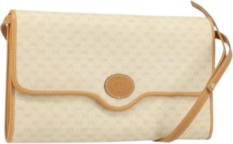 Gucci Pre-owned Vintage Small GG Shoulder Bag - Dames - Vintage Schoudertas - Beige - ONE Size - Leer - Vintage