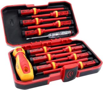 OEM Juego De Destornilladores Aislados De 1000 V Para Electricistas, Kit De Reparaci&oacute;n Con Puntas Magn&eacute;ticas Intercambiables, Caja De 13 Piezas