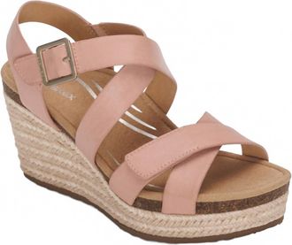 Aetrex Womens Anna Arch Support Wedge In Rose