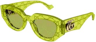 Gucci Sunglasses, female, Green, Size: 51 MM Sunglasses