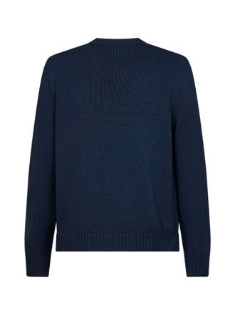 Prada Mens Cotton Crewneck Sweater Blue