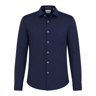 Michael Kors Casual Shirts, male, Blue, Size: 5XL Japanese Perform Knit Slim Shirt