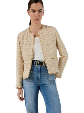 Gerard Darel Talea Tweed Jacket in Beige at Nordstrom, Size 14