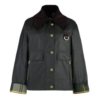 Barbour Jassen, Dames, Groen, L, Katoen, Catton Wax Jacket