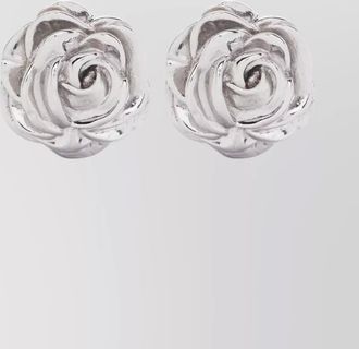 Magda Butrym floral stud earrings metallic finish