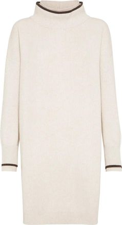 Brunello Cucinelli Abito a coste con collo alto - Toni neutri