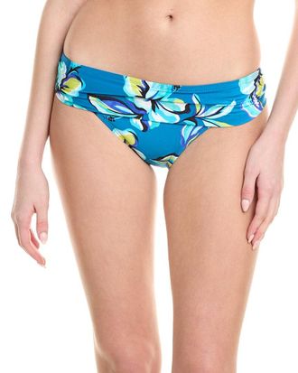 La Blanca Island Goddess White Shirred Band Hipster Bottom