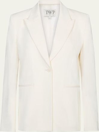 TWP Her Fit Blazer in Coated Viscose Linen