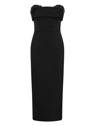 Rachel Gilbert Laira Corset embellished dress - women - Acetate/Polyester - 0 - Black