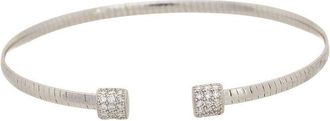 Meshmerise 18K Plated 0.15 Ct. Tw. Diamond Bangle Bracelet