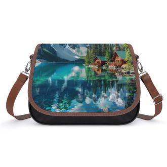Generic Canada Ohara Lake Yoho National Park With Mountains Nature Scenery Crossbody Bags for Women Shoulder Messenger Bag Purse Handbags