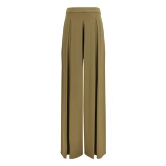 Max Mara Pantalones de punto t&eacute;cnico de viscosa - Trousers - Mujer - Verde - M