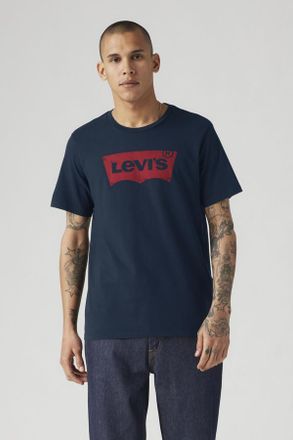 Levi's T-shirt con colletto a giro e stampa grafica - Uomo - S - Blu / Dress Blues