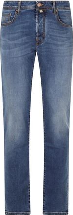 Jacob Cohen Bard Straight Jeans - Heren - Regular Fit Jeans - Blauw - W33 - Katoen - Jeans