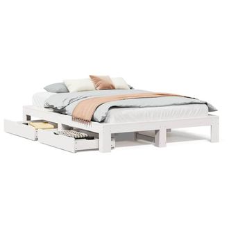 Berkfield Home Bed Frame without Mattress White 140x190 cm Solid Wood Pine