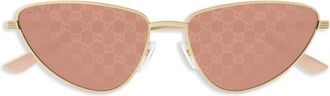 Gucci Occhiali da sole cat-eye - Oro