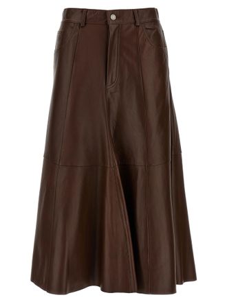 Haikure Womens Mid Serenity Leather Skirt