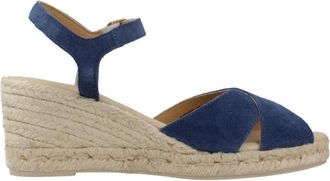 Geox Moderne Verhogende Sleehakken - Dames - Sleehakken - Blauw - 39 EU - Leer - Schoenen