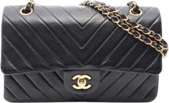 Chanel Pre-owned Vintage Schoudertas - Dames - Vintage Schoudertas - Zwart - ONE Size - Leer - Vintage