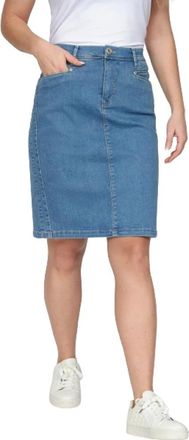 2-Biz Blauwe Denim Rok - Dames - Spijkerrokken - Blauw - XL - Denim - Rokken