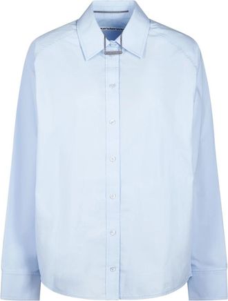 Alexander Wang Oversized Button Down Shirt met Ketting - Dames - Overhemden - Blauw - XS - Overhemden