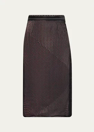 Maison Margiela Paisley Print Midi Pencil Skirt