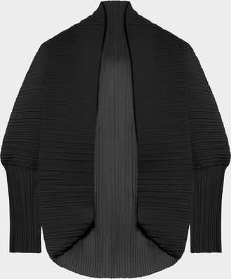 Max Mara Vesuvio Plissé Chiffon Shrug Cape